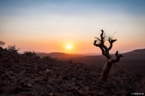 Sonnenuntergang am Grootberg Pass, Kunene, 14.10.2013 © by akkifoto.de