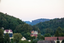 Leupoldishain, Blick zum Pfaffenstein, Sachsen, Deutschland, 06.09.2020 © by akkifoto.de