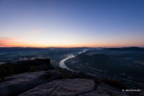 Sonnenaufgang, Lilienstein, Sachsen, Deutschland, 08.09.2020 © by akkifoto.de