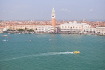 Ausblick von der Chiesa di San Giorgio Maggiore, Venedig, Italien, 10.04.2019 © by akkifoto.de