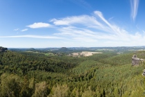 Panoramablick vom Papststein, Sachsen, Deutschland, 08.09.2020 © by akkifoto.de
