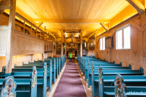 Stabkirche, Vågåmo, Oppland, Østlandet, Norwegen, 25. Juni 2019 © by akkifoto.de