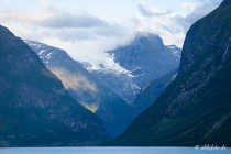 Kjenndalsbreen, Lovatnet, Sogn og Fjordane,  Vestlandet, Norwegen, 29. Juni 2019 © by akkifoto.de